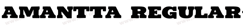 Amantta Regular字体转换